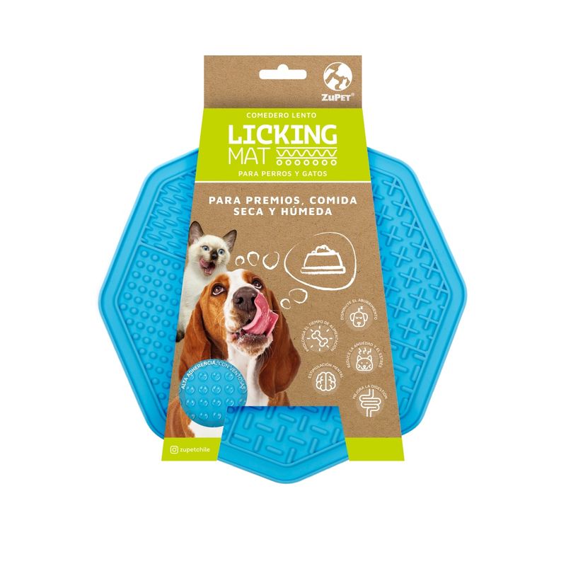 ZUPET-LICKING-MAT---OCTAGONO-CELESTE--20X20CM-