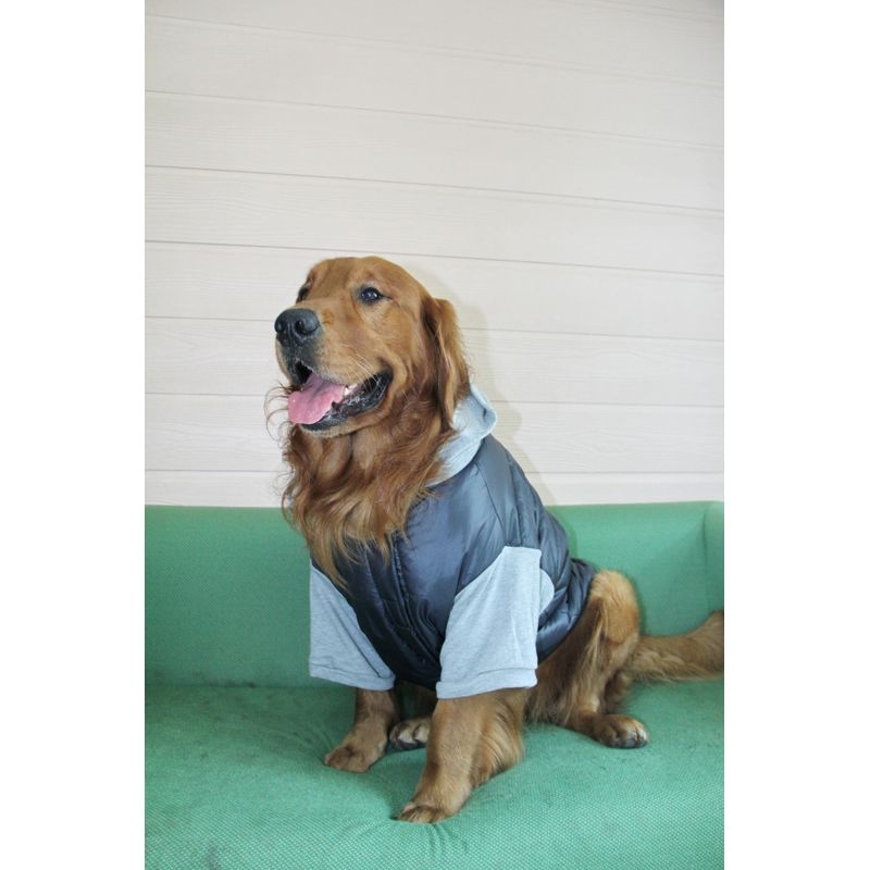 PARKA-IMPERMEABLE-GRIS-Y-NEGRA-GORRO--XS