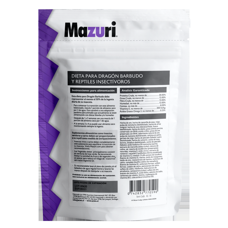 MAZURI-BEARDED-DRAGON-DIET--200-GR-