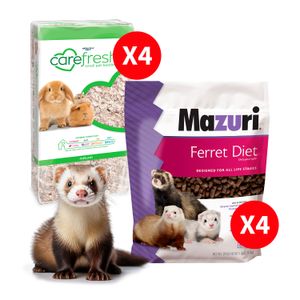 Pack Julio: 4 Mazuri Huron 2,2 kg + 4 Carefresh Natural