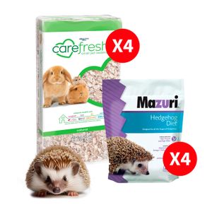 Pack Julio: 4 Mazuri Erizo 500 gr + 4 Carefresh Natural